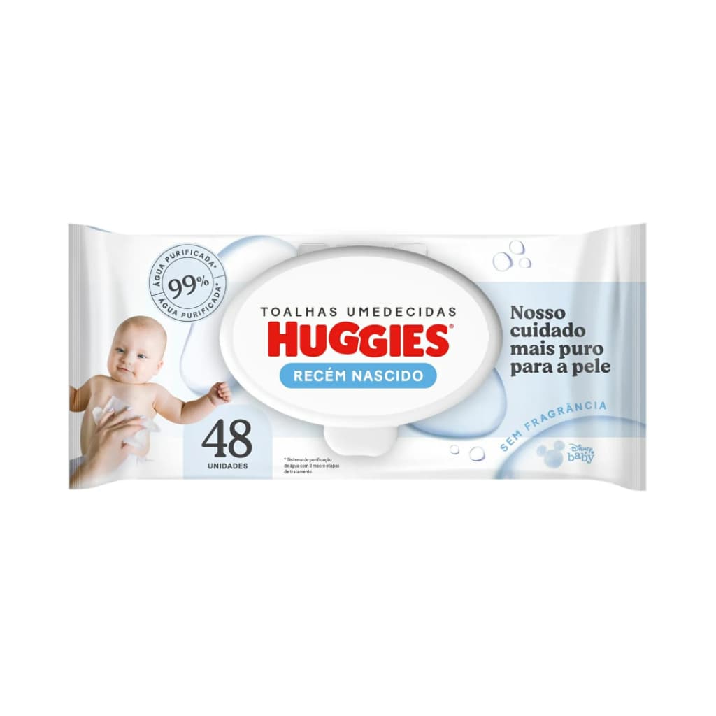 Lenços Umedecidos Huggies (a Escolher) C/ 48  Cada