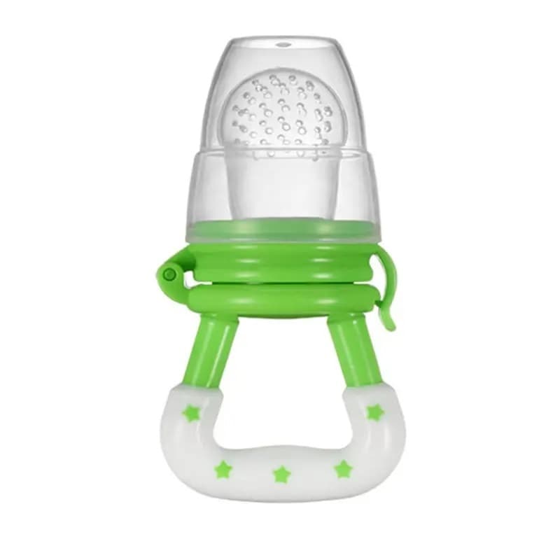 CHUPETA ALIMENTADORA INTRODUÇÃO ALIMENTAR SILICONE FRUTAS LEGUMES E VEGETAIS COR: VERDE