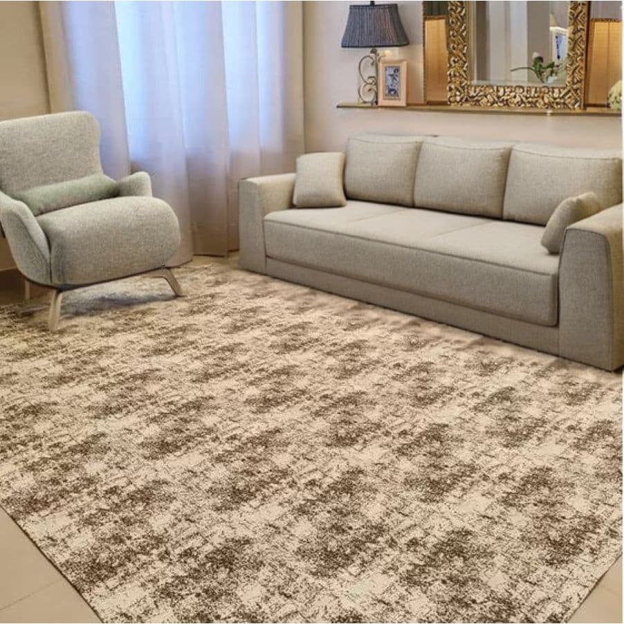 Tapete Sala Jacquard Grande Geométrico Antiderrapante 2,0 x 2,0 m