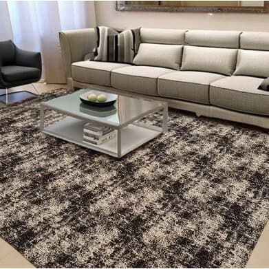 Tapete Para Sala Quarto 1,0 x 1,40 m Antiderrapante Estampado Jacquard Geométrico Antiderrapante Estampado Moderno