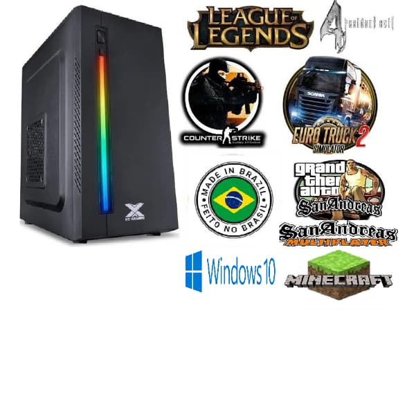 computador cpu pc intel i3 8gb ssd128gb + hd 500gb super rapido serve pra tudo casa escritorio jogos