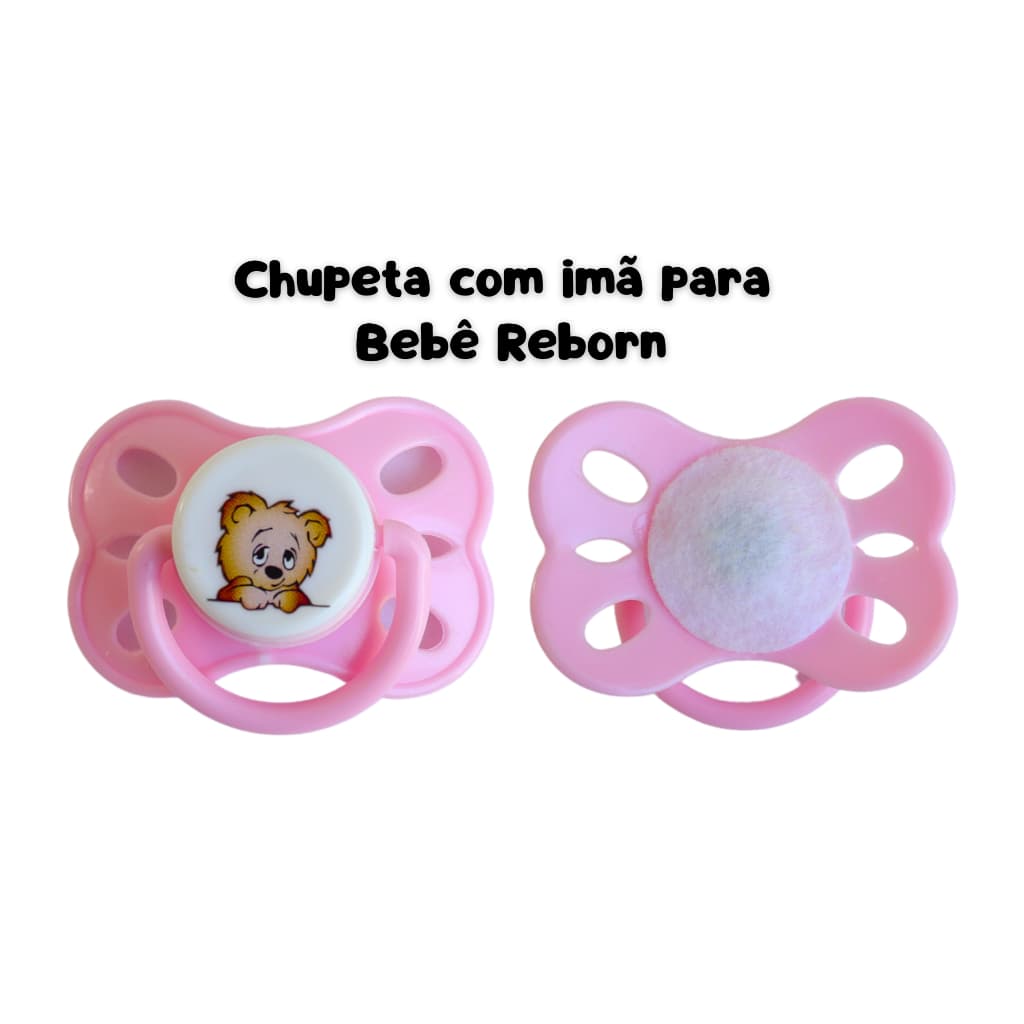 Chupeta magnética para boneca Bebê Reborn- com Imã