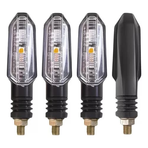 Kit 4 Piscas Setas Moto Universal Pisca Sequencial Led Esportivo Amarelo 12V Slim Novo Para Motos