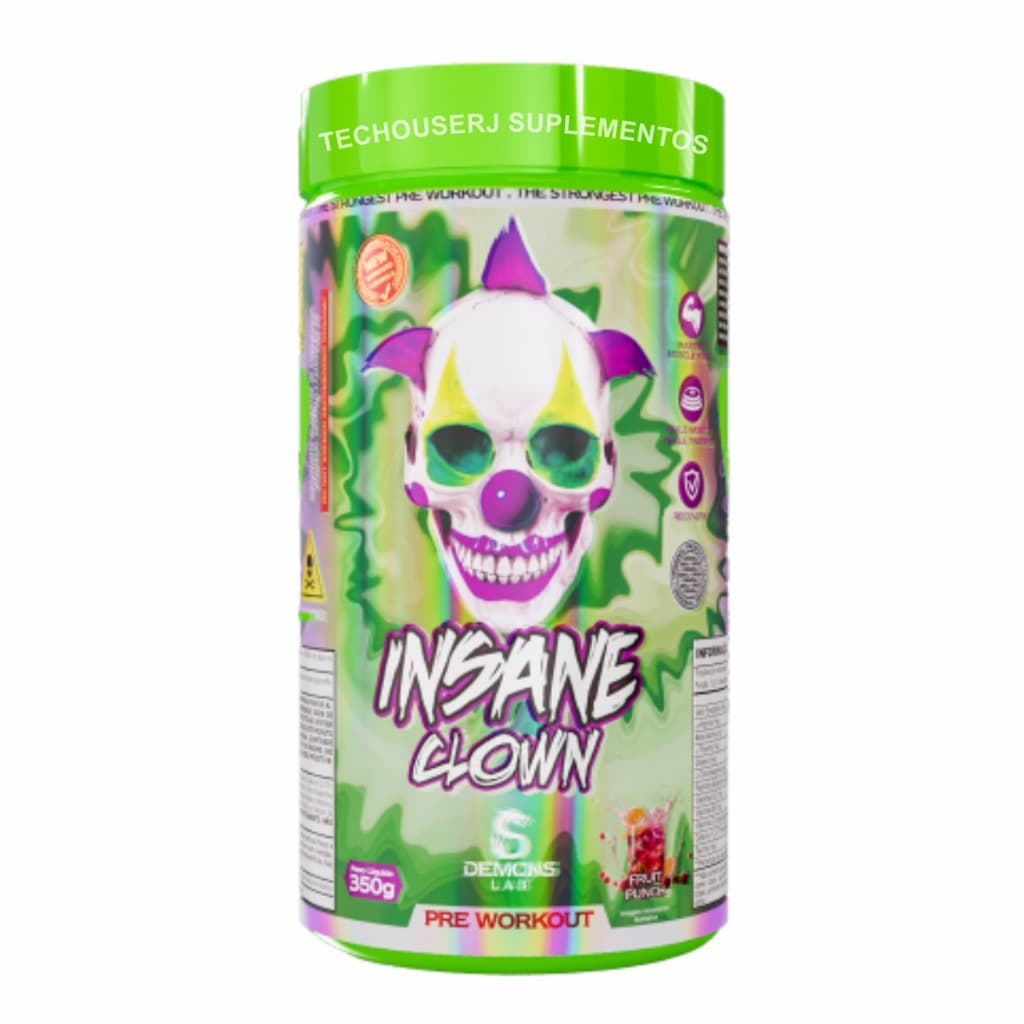 Pré-Treino Insane Clown 350g Suplemento Demons Lab Sabor Frutas Vermelhas