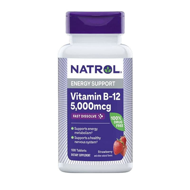 Vitamina B12 Natrol 5000mcg 100Tablets Sublingual