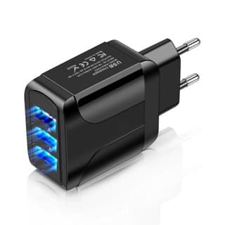 Carregador 3 Usb Entradas Turbo Rápida Fonte Tomada Celular