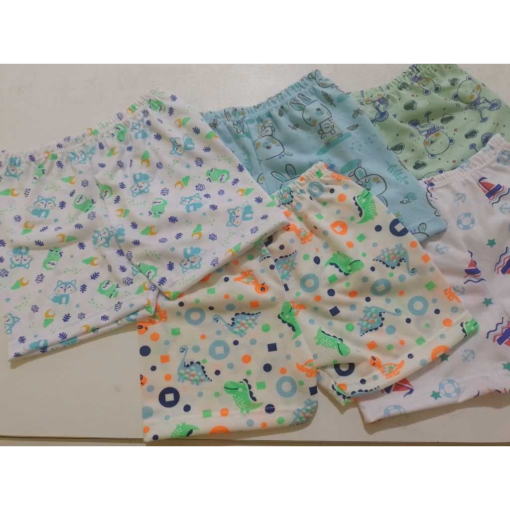 Kit com 4 shorts tapa fralda bebê menino e menina em poliéster sem ribana  tamanho p baby