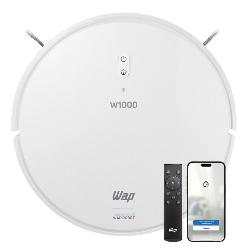 Robô Aspirador de Pó WAP Robot W1000 Branco e Turquesa Bivolt