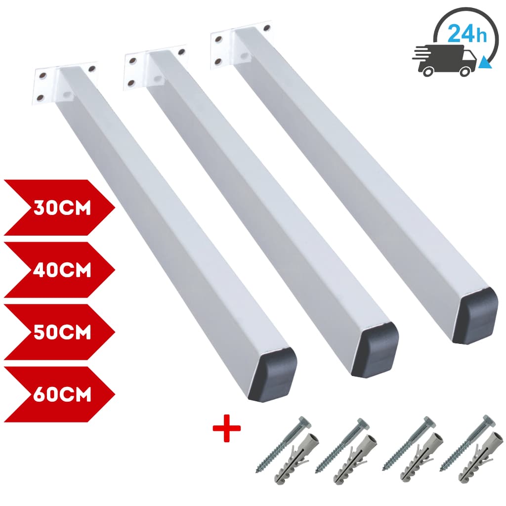 Suporte Para Pia Tanque Bancada Grapa Mão Francesa De Parafusar 3 Unidades + Kit Fixação Completo