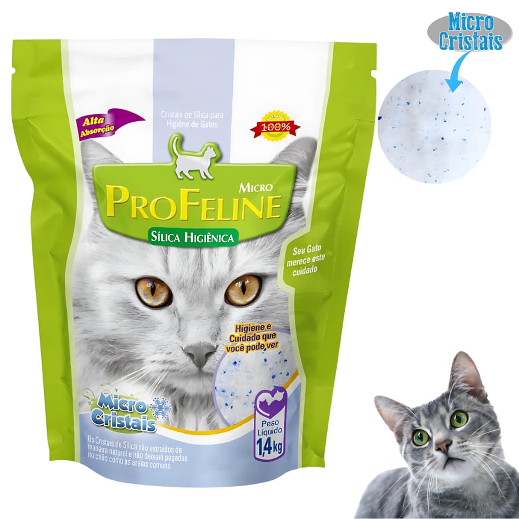 Areia Sílica Sanitária Micro Cristais Gato 1,4kg