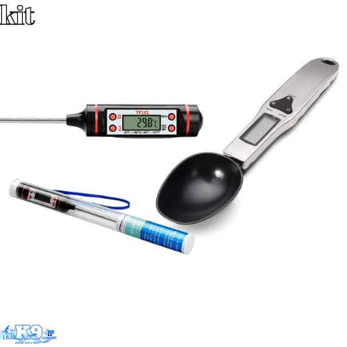 Kit k9 Termômetro Culinário Digital + Balança Colher Digital [Inox]