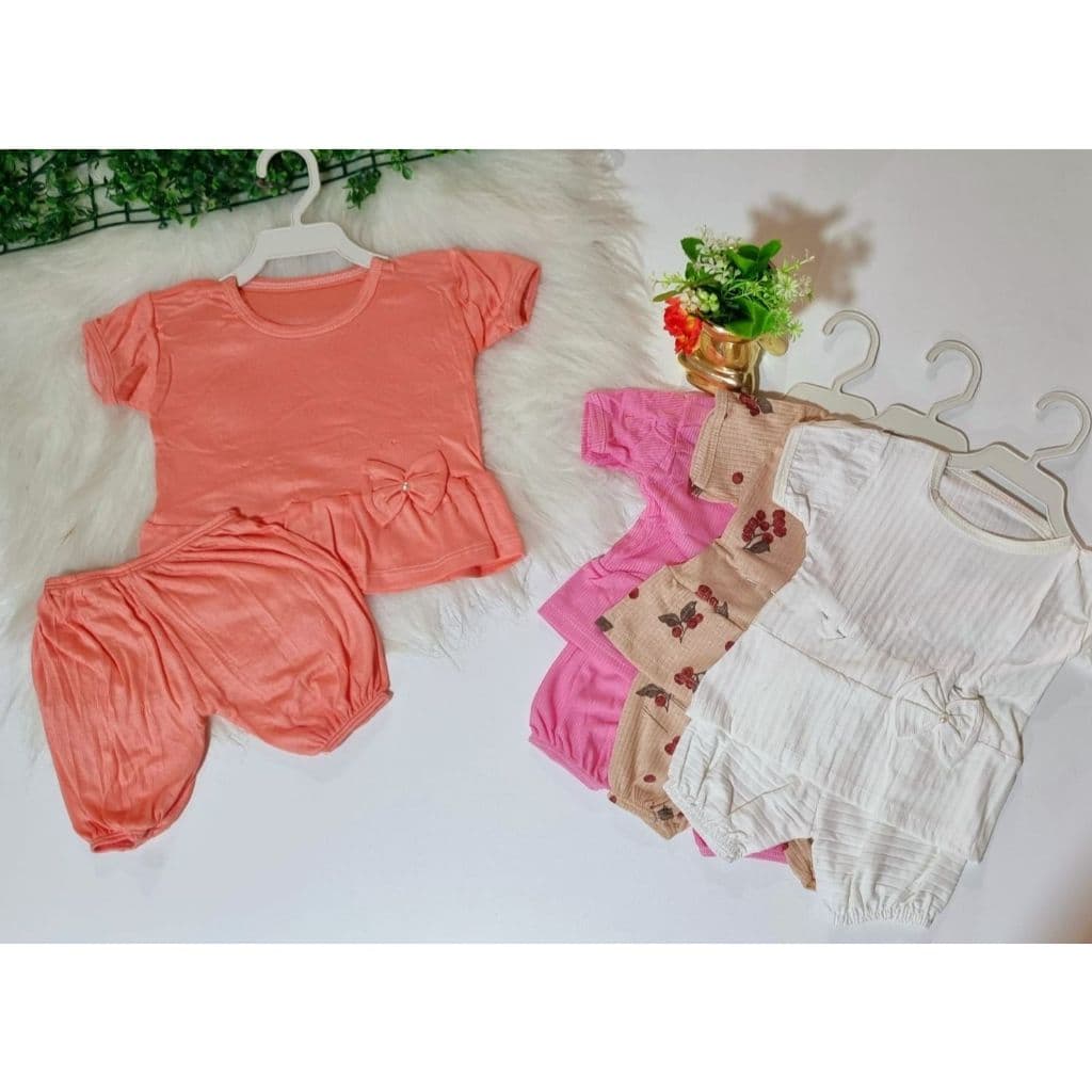 Conjunto Bebê Menina Blusa com Short Verão Feminino Roupa para bebês menina conjuntinho
