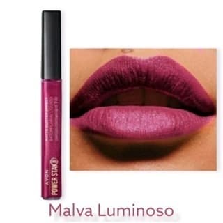 Avon Batom Líquido Malva Luminoso Power Stay Matte Glitter Effect 7ml ( Nova fórmula)