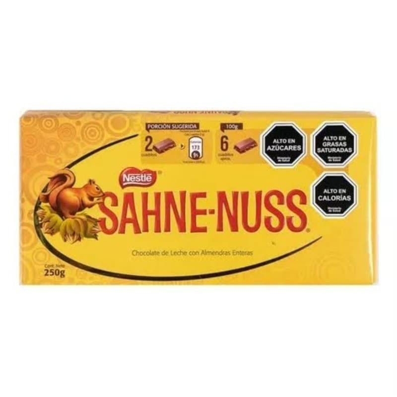Chocolate Nestle Chile Sahne Nuss Importado De 250g