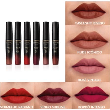 Batom Líquido Glam Matte Tint Eudora