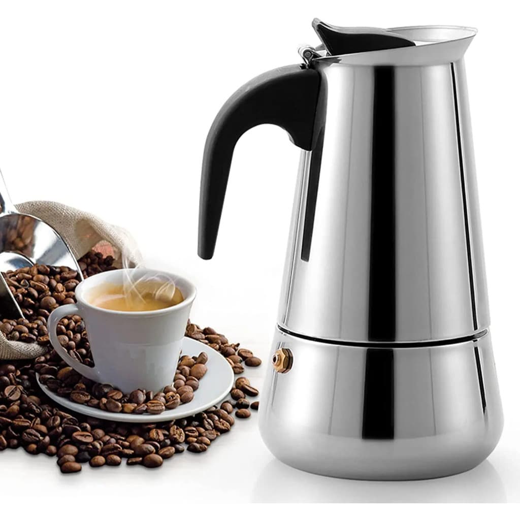 Cafeteira Italiana 4L 6L 9L Expresso Moka Em Aço Inox