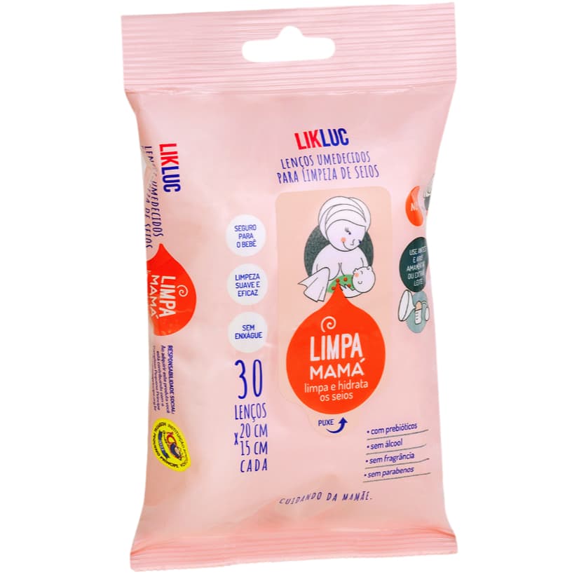 Likluc Limpa Mamá lenços umedecidos para Amamentação
