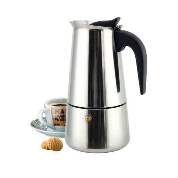 Máquina de Café Cafeteira Italiana 9 Xícaras Expresso em Inox