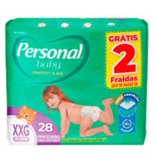 Fralda Personal Baby Mega Pacote Tam: XXG 28 Unidades De 14kg à 18kg