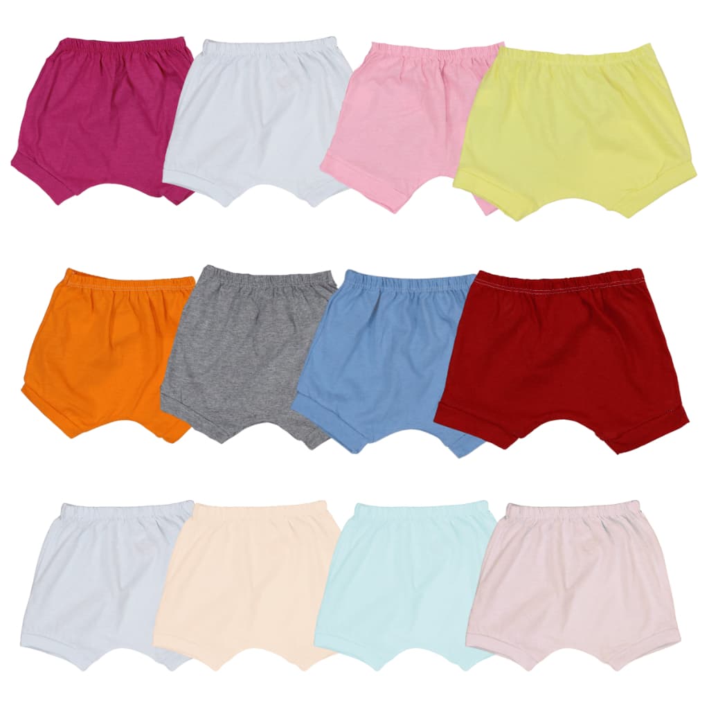 Kit 4 Short Tapa Fralda Liso para Bebê Verão 100% algodão