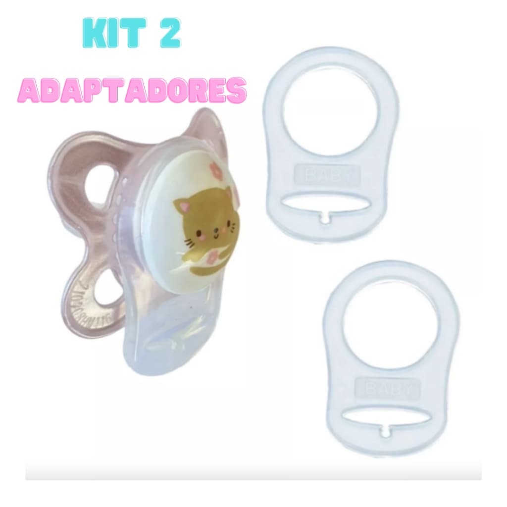 KIT 2 Anel Adaptador em Silicone Chupeta MAM NUK BUBA UNIVERSAL - ENVIO RÁPIDO E QUALIDADE GARANTIDA