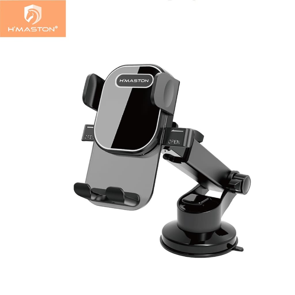 H'maston CJ-72 Suporte Veicular para Celular Ventosa Universal Trava Automática Celular Gps Carro