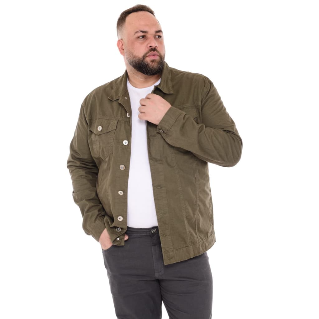 Jaqueta Masculina Plus Size Sarja Verde