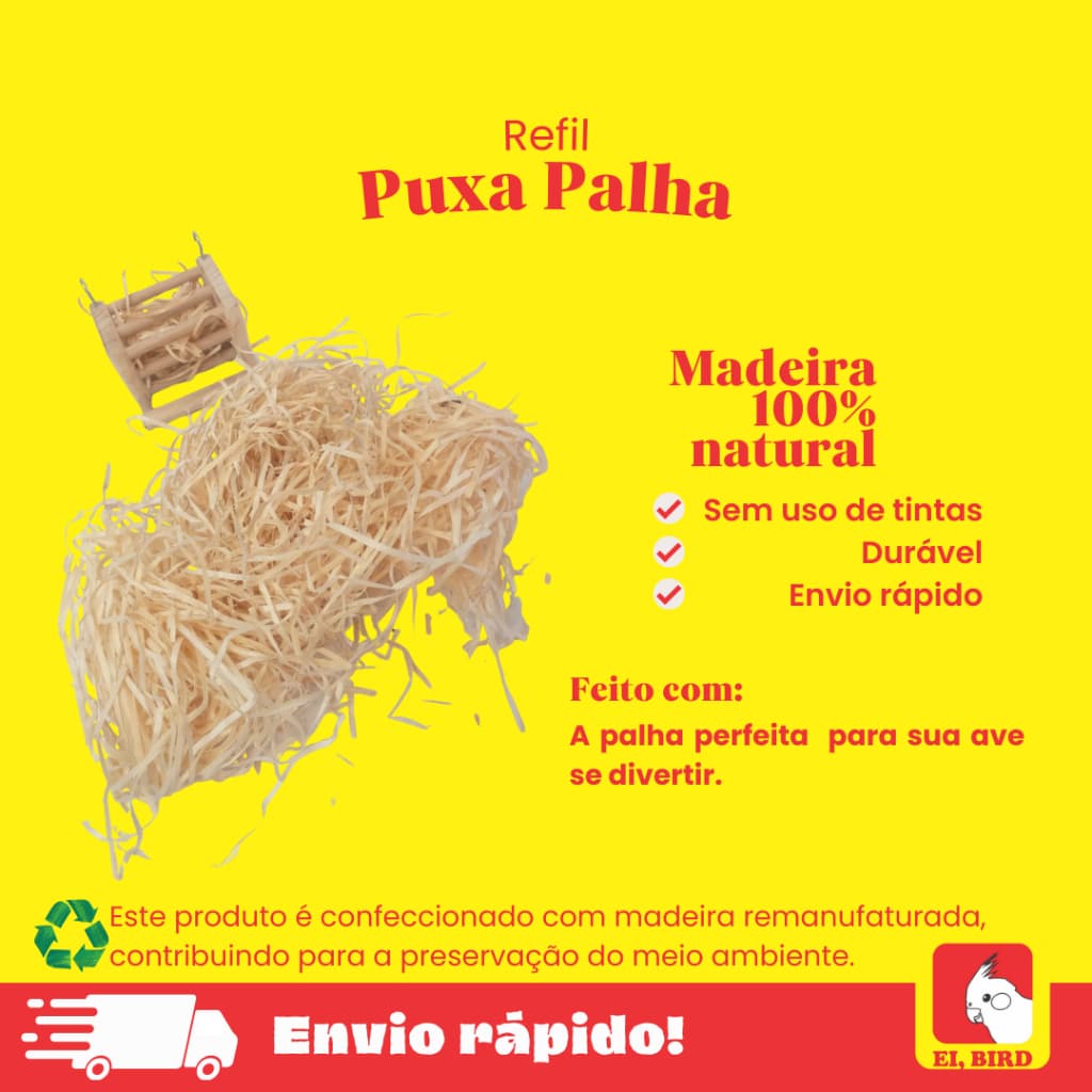 Refil para brinquedo puxa palha 50g