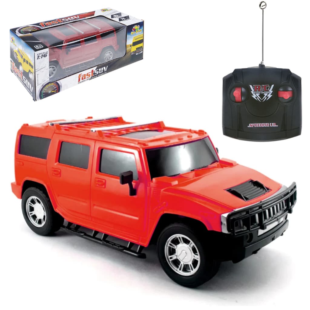 Carro de Controle Remoto Carrinho Ranger Suv 7 Funções Vermelho