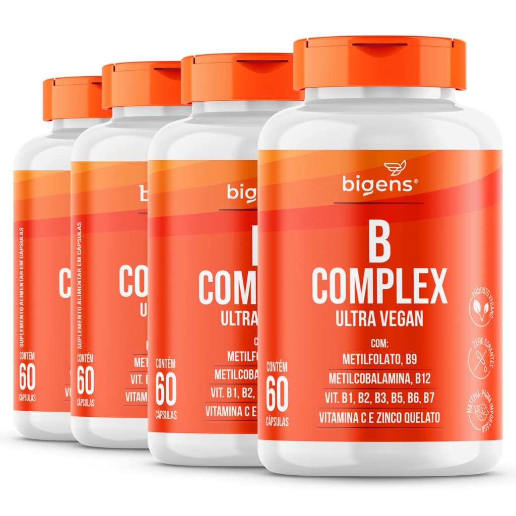 BIGENS KIT 4X COMPLEXO B VITAMINA B COMPLEX 60 CAPS