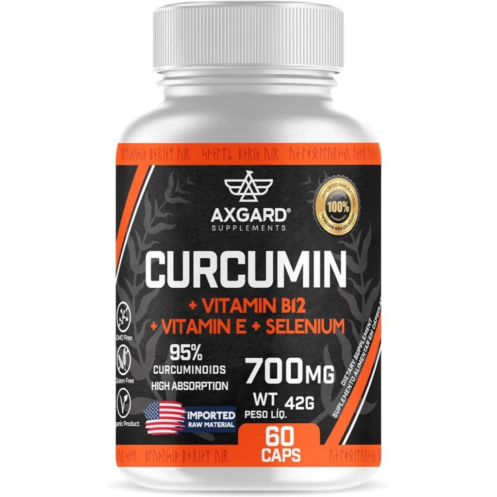 Curcuma (Extrato de rizomas de cúrcuma) + Vitamina B12 + Selênio e Vitamina E - Axgard Supplements
