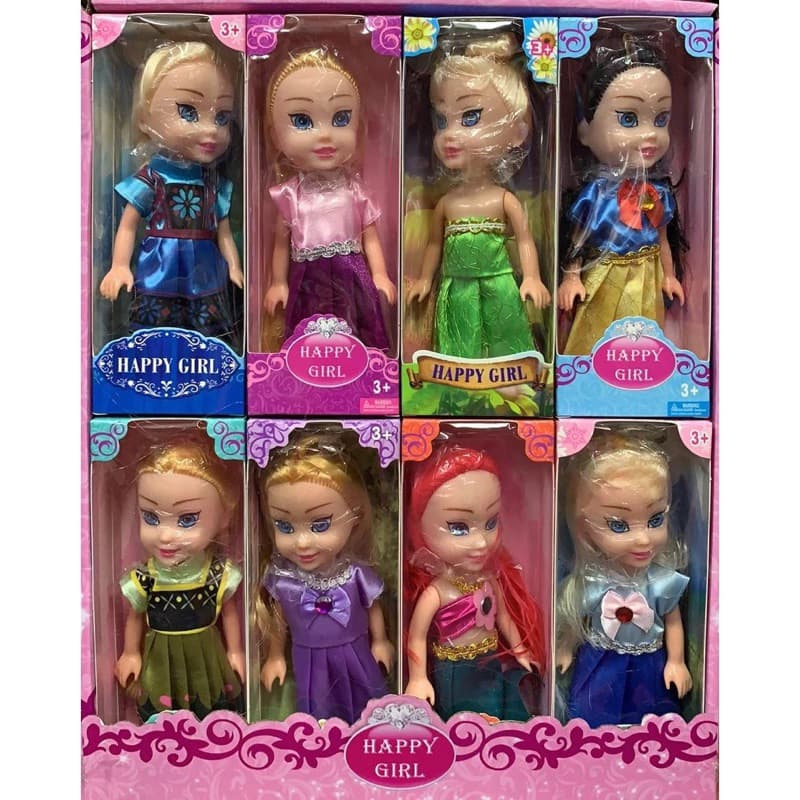 Kit C/8 Bonecas Princesas Articulado 16 cm com acessorios pronta entrega