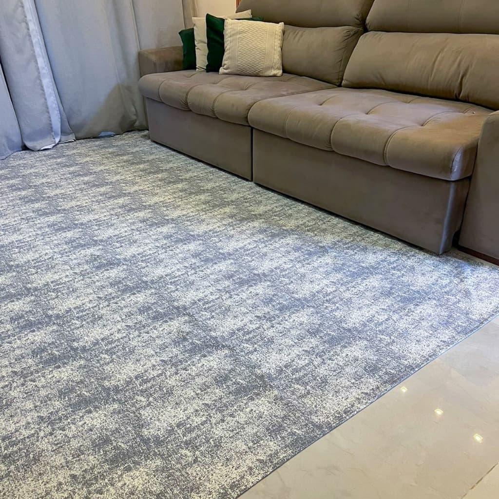 Tapete 2,40 M X 3,50 M Sala Quarto Escritório Geométrico Mesclado Antiderrapante