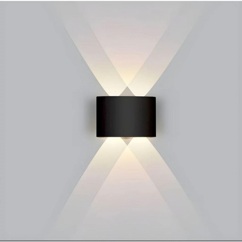 Luminária Arandela Led 4w Meia Lua 4 Fachos Parede Bivolt Luz Branca quente