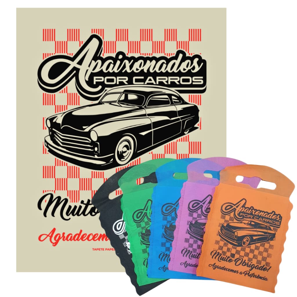 Tapete Papel Automotivo 4Kg + 100uni Lixocar TNT Apaixonados