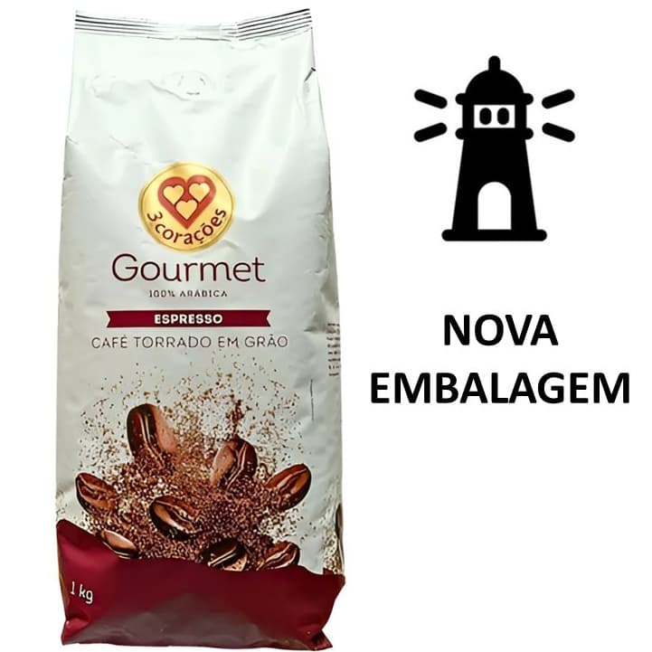 Café em Grãos 3 Corações Gourmet 1kg - 3 Corações