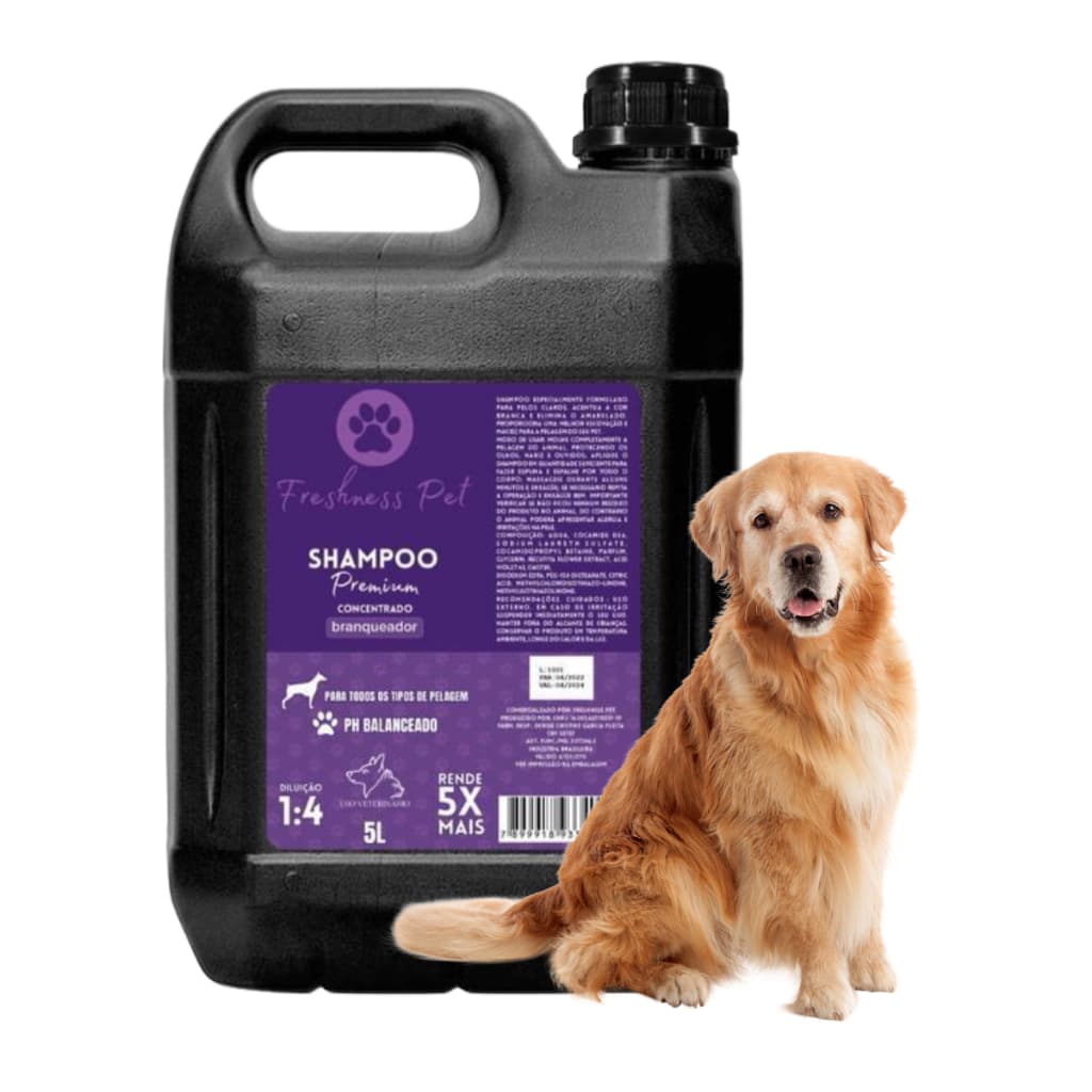 Shampoo Pet Para Cachorro e Gato Linha Profissional 5 litros rende 5 vezes mais