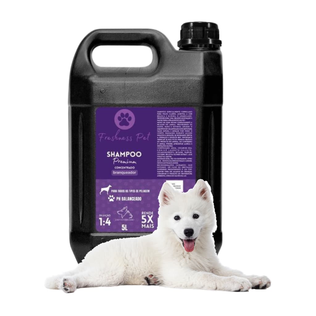 Shampoo Pet Branqueador Matizador para Cães e Gatos Pelagem Clara
