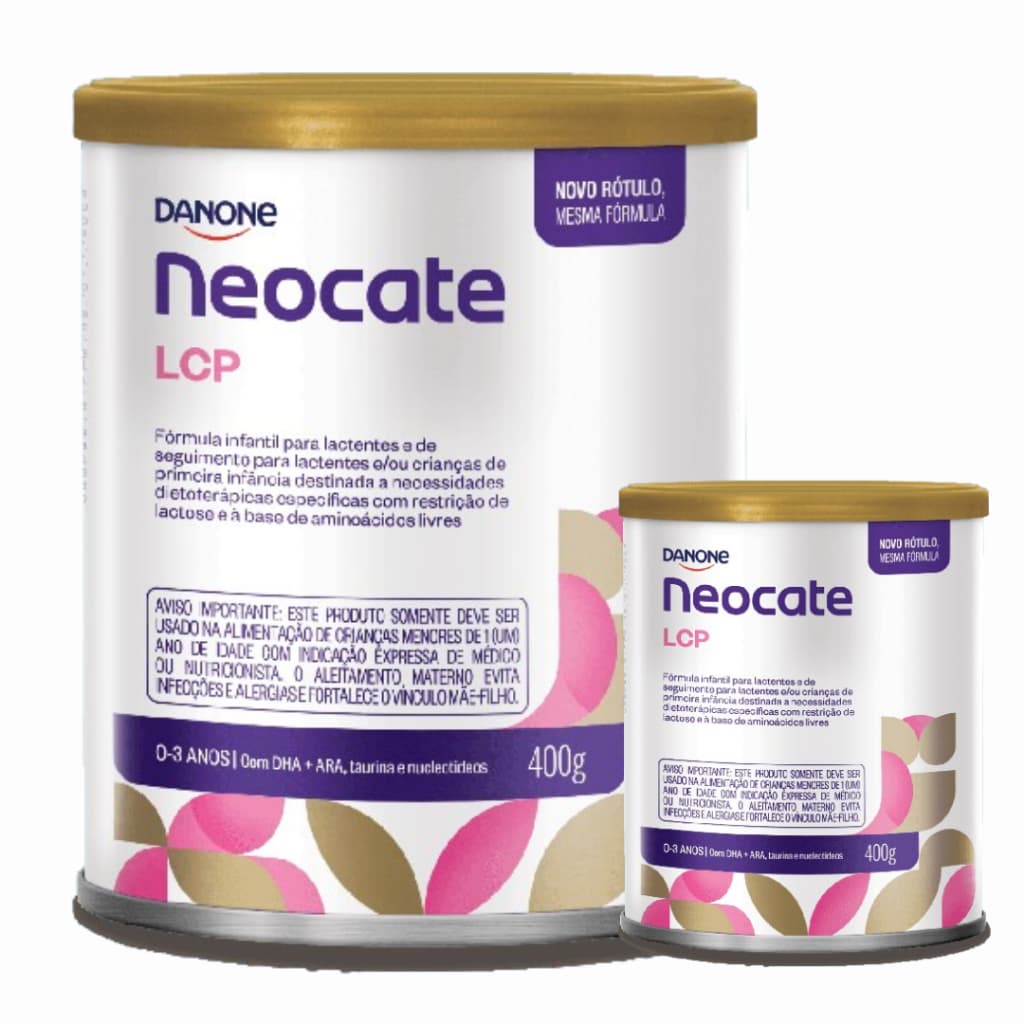 2 Latas -NEOCATE LCP - Fórmula infantil em pó -Danone 400g