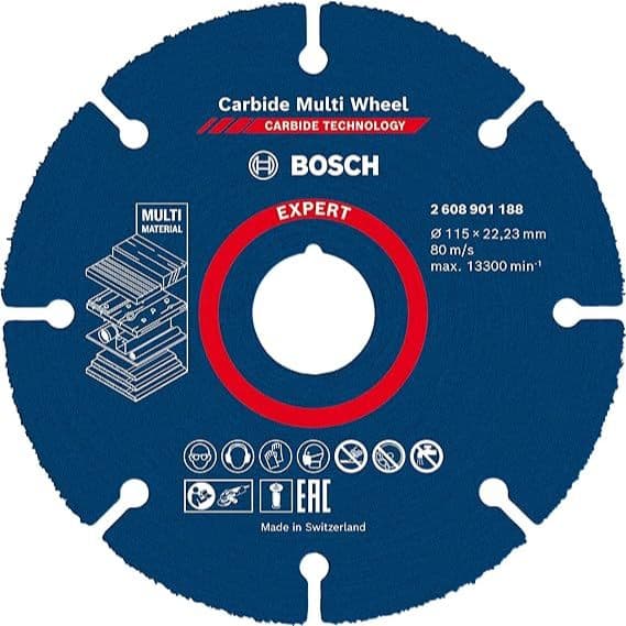 Disco de Corte EXPERT Carbide Multi Wheel 115 x 22,23mm Bosch para esmerilhadeira