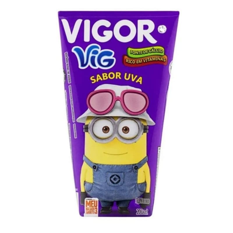 Kit 2 Bebida Mista Vigor Vig Uva Tetra Pack 200ml