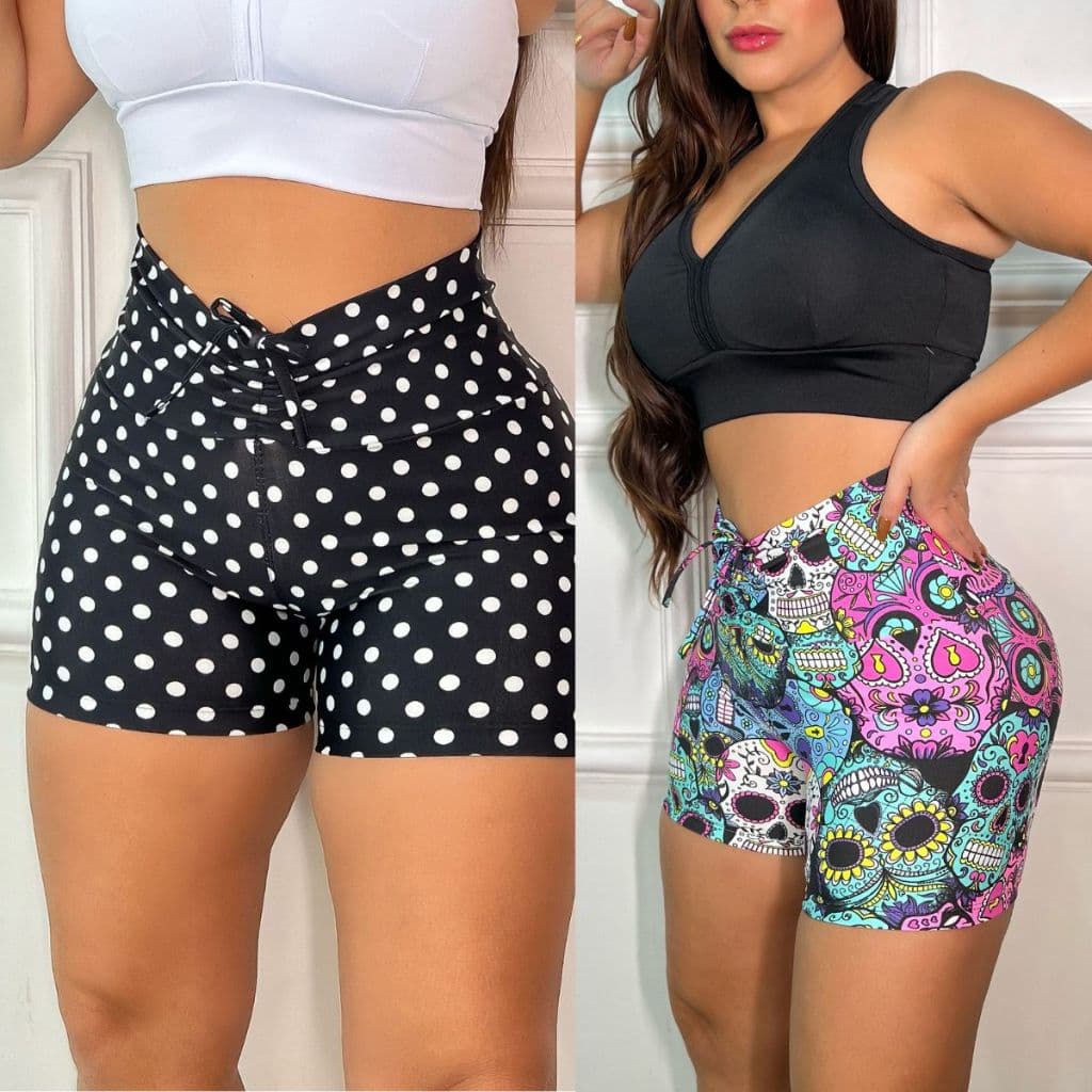 Shortinho Para Academia De Corda Moda feminina Roupa Fitness