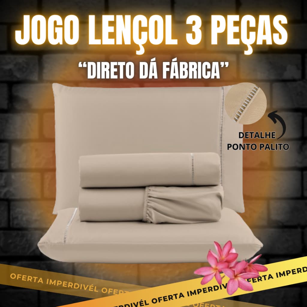 Jogo De Lençol 400 Fios 3 e 2 Peças Não Faz Bolinhas Diversos Tamanho Solteiro Casal Queen King