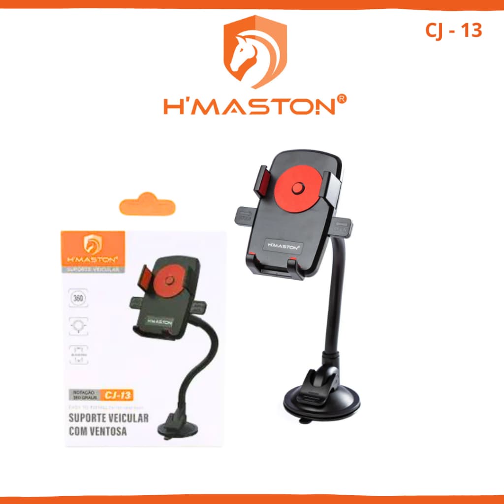 Suporte Veicular Para Celular Com Ventosa de Silicone / Suporte Universal Veicular / CJ-13