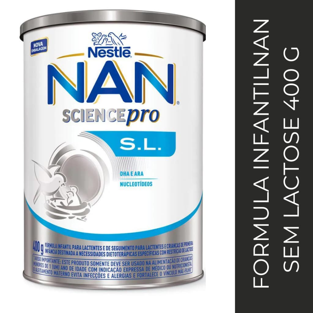 Fórmula Infantil leite Nan S.L. 400 g sem lactose