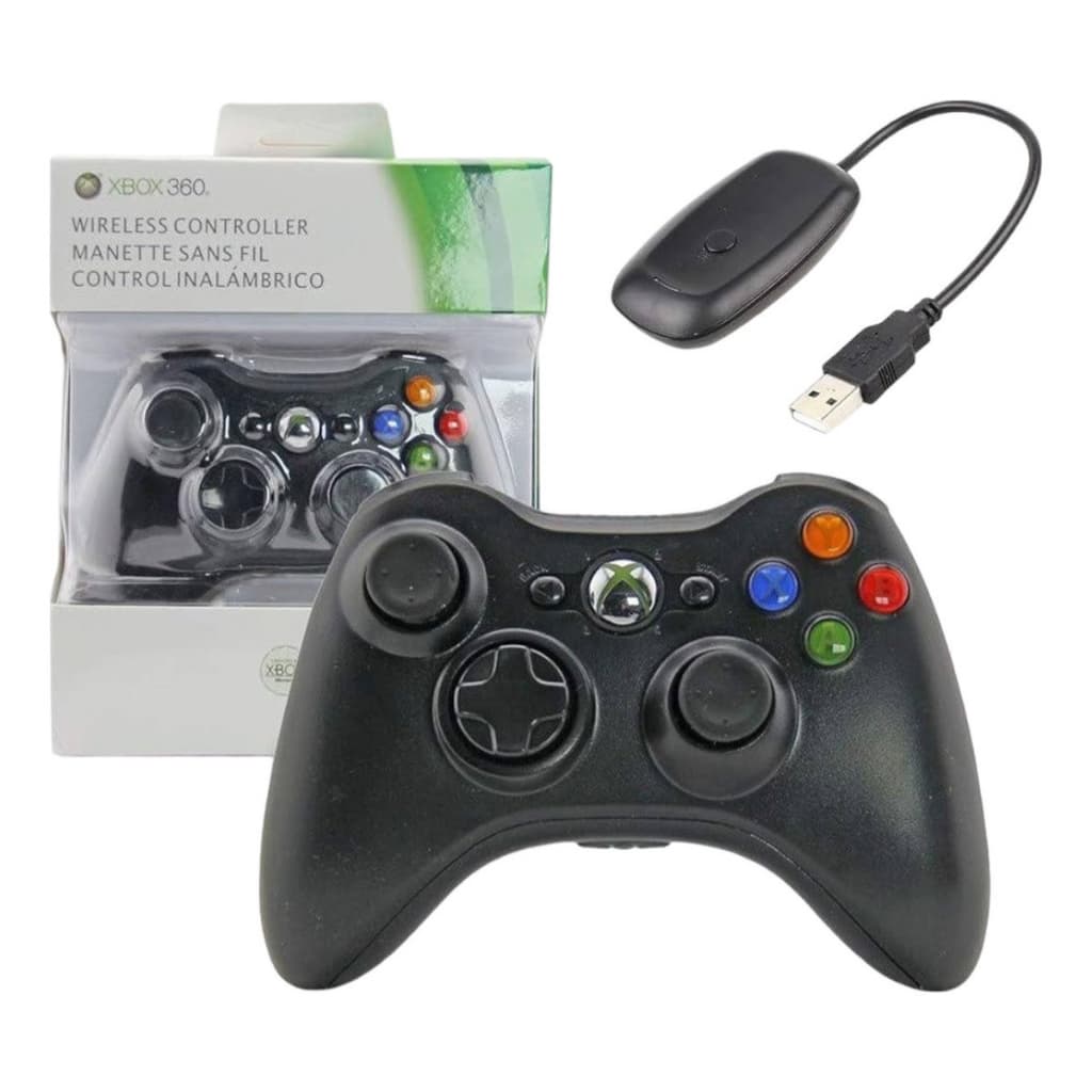 Controle De Xbox 360 Sem Fio Para Video Game e PC/ Fat E Pc Joystick Nf Compatível