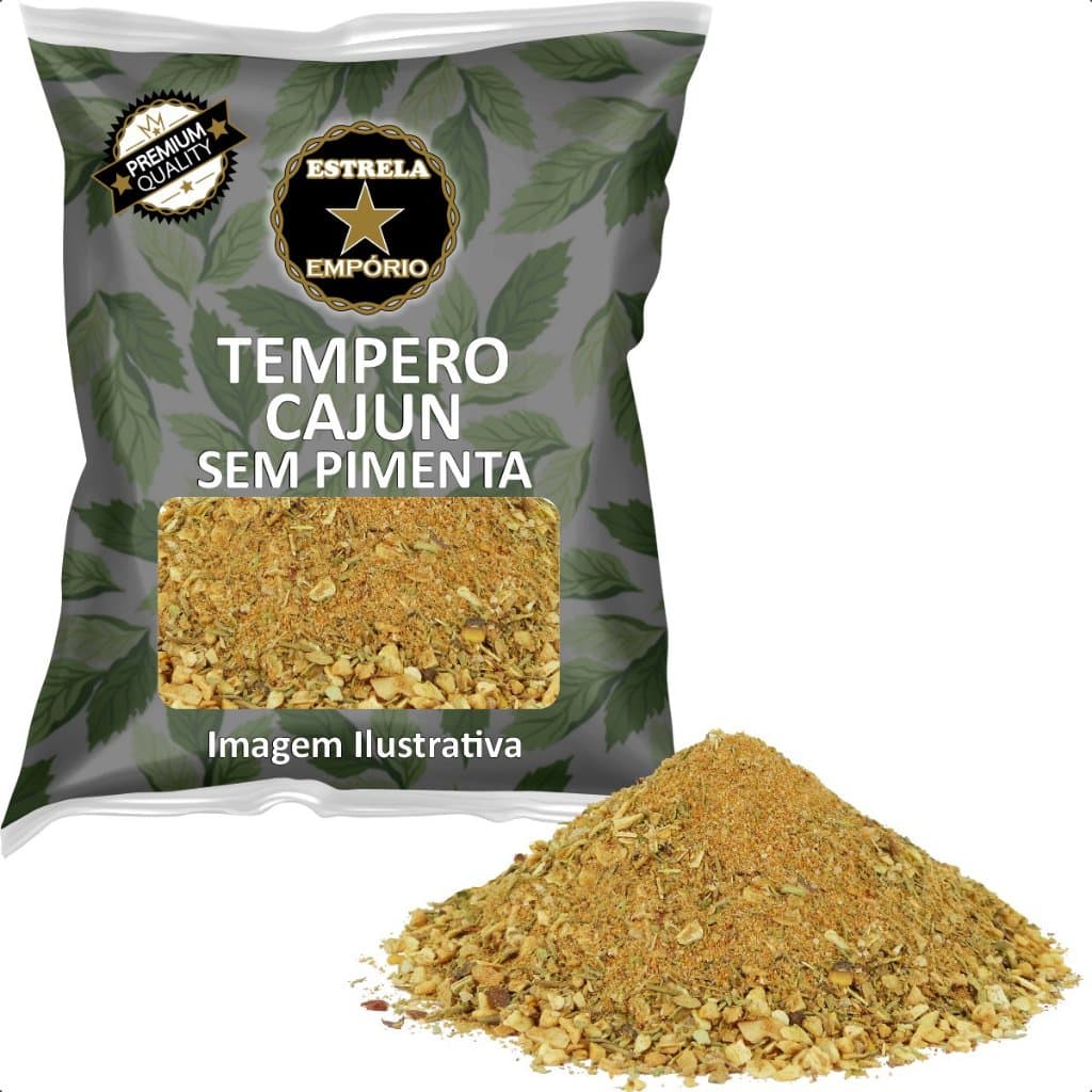 Tempero Cajun Sem Pimenta 1kg (Receita Originária Louisiana USA - Tempero Caipira Norte Americano)