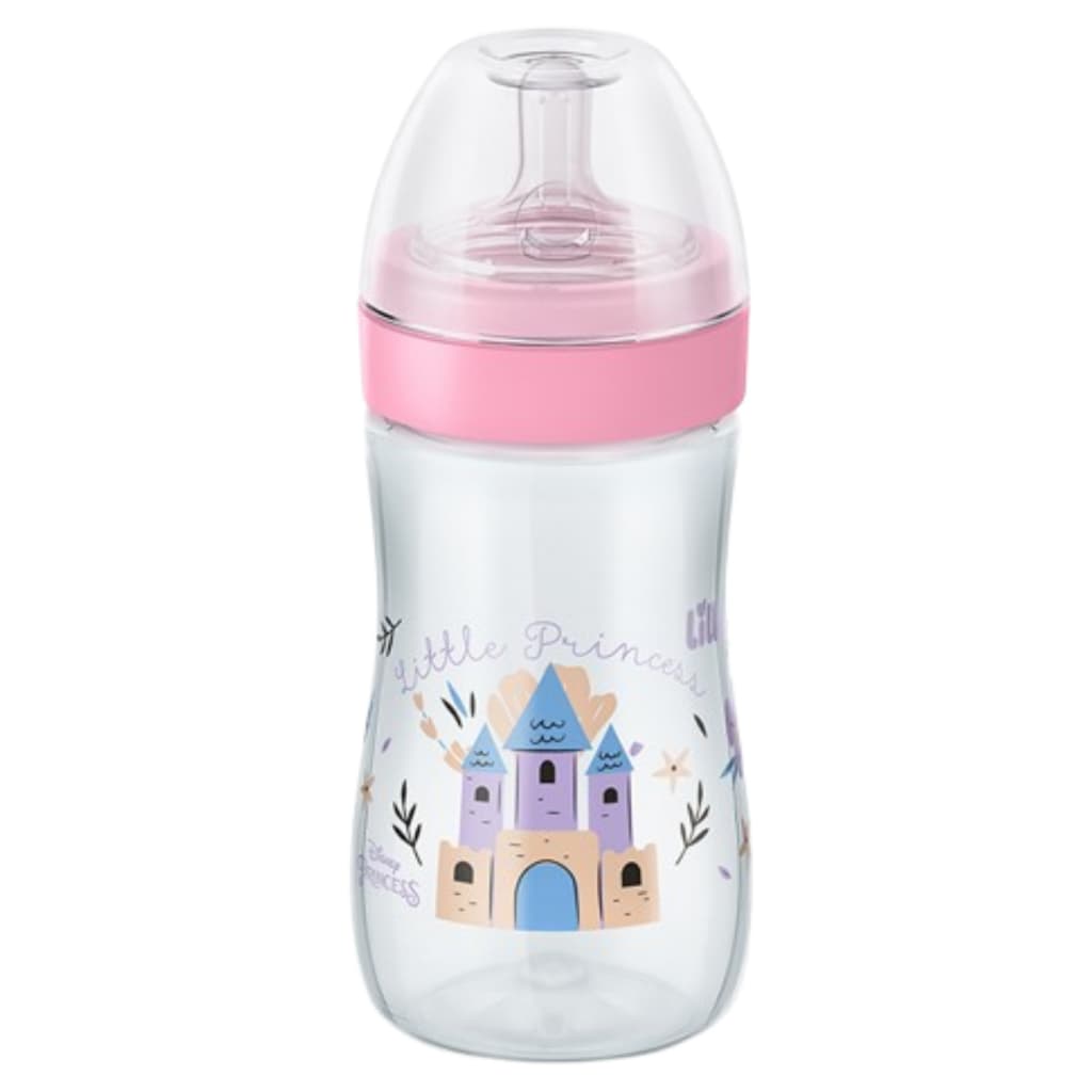 Mamadeira Lillo  Evolution Princesas Bico Redondo Tampa Antivazamento 300 mL +6 meses