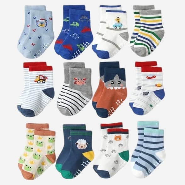 Kit Pares de Meias Infantil Masculino e Recém Nascidos Bebê Menino
