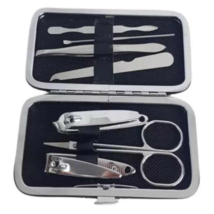 Kit Manicure Pedicure Com 7 Peça + Estojo Kit Completo